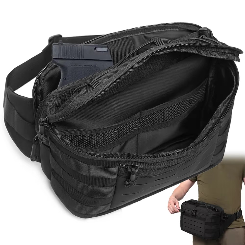Edc Carry Fanny Pack - Tas Pinggang Taktis untuk Menyimpan Senjata