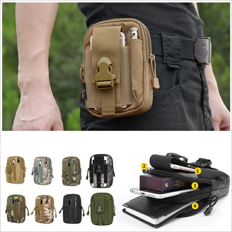 Edc Carry Kit - Tas pinggang kantong Molle kecil, wadah