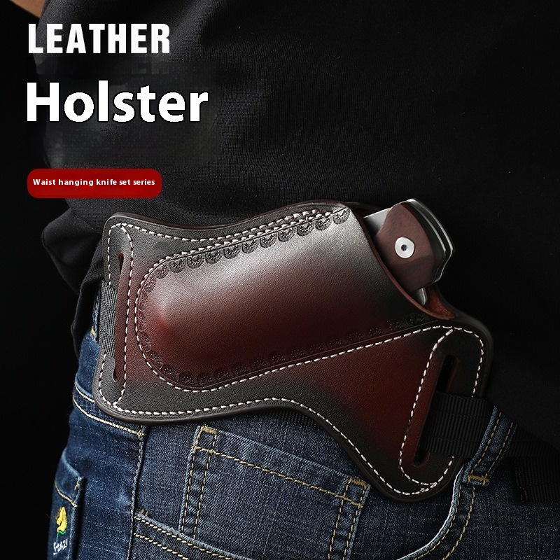 Edc Everyday Carry Knives - Sarung Kulit Penyimpanan Taktis Multifungsi, Tas