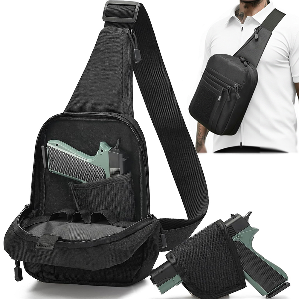 Tas Pistol Taktis, Sarung Pist - Edc Concealed Carry Sling Bag ulasan dan harga